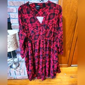 Torrid Minnie Mouse Long Sleeve Dress